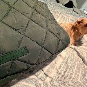 Poppy & Peonies Forest Green Quilted Bag